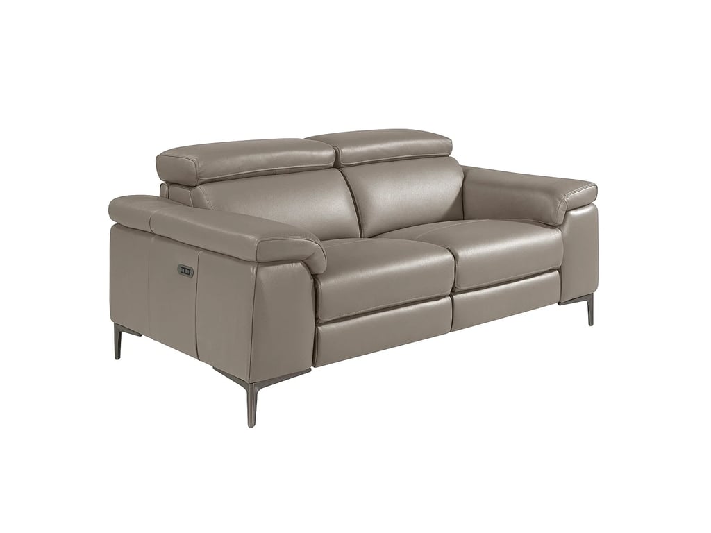 6121 canapé 2 places cuir beige relax électrique - Vue supplémentaire 2