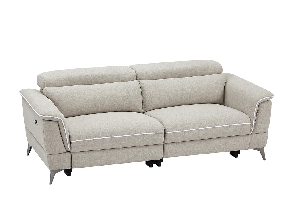 Macari canapé 2 places tissu beige relax électrique - Vue supplémentaire 1