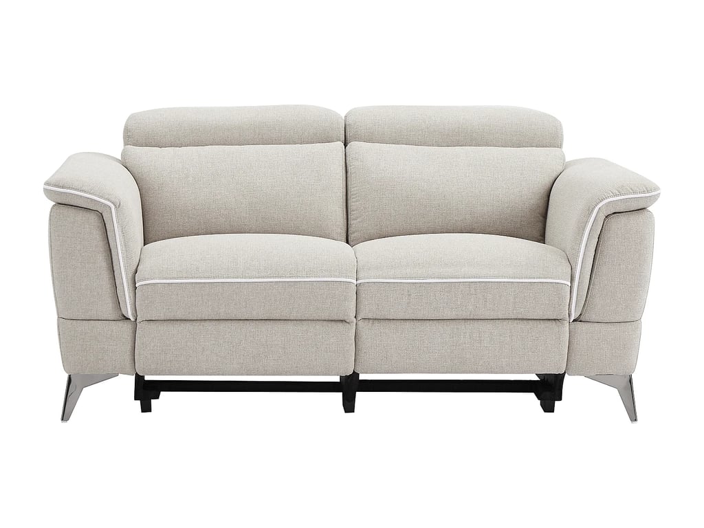 Macari canapé 2 places tissu beige relax électrique - Vue supplémentaire 3