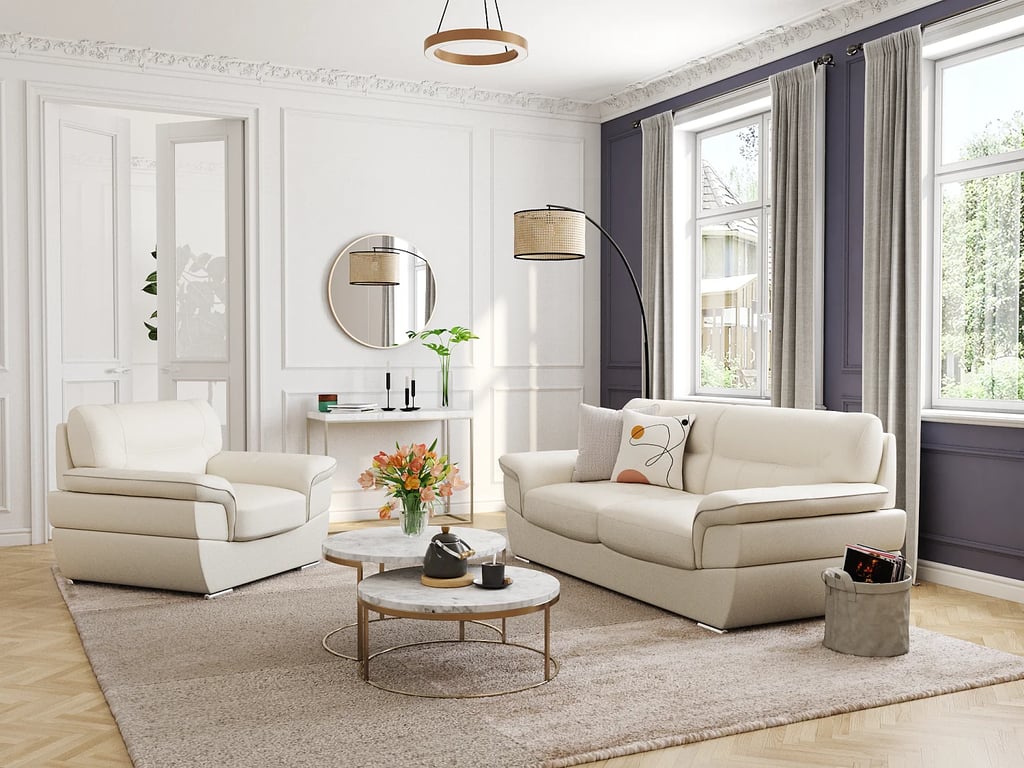 Produit similaire: Thibault canapé 3 places cuir beige