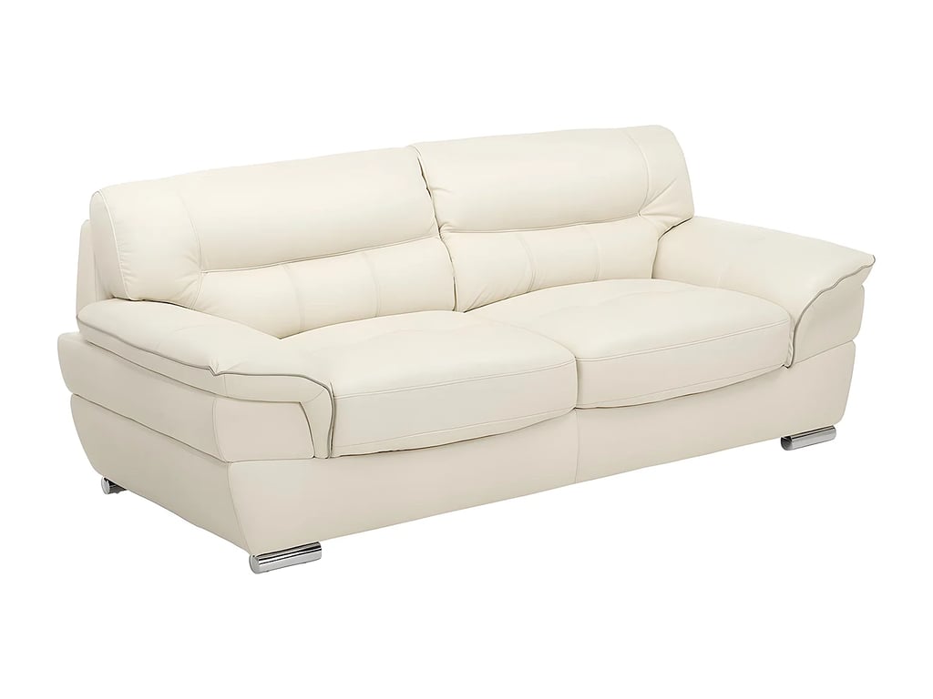 Thibault canapé 3 places cuir beige - Vue supplémentaire 2