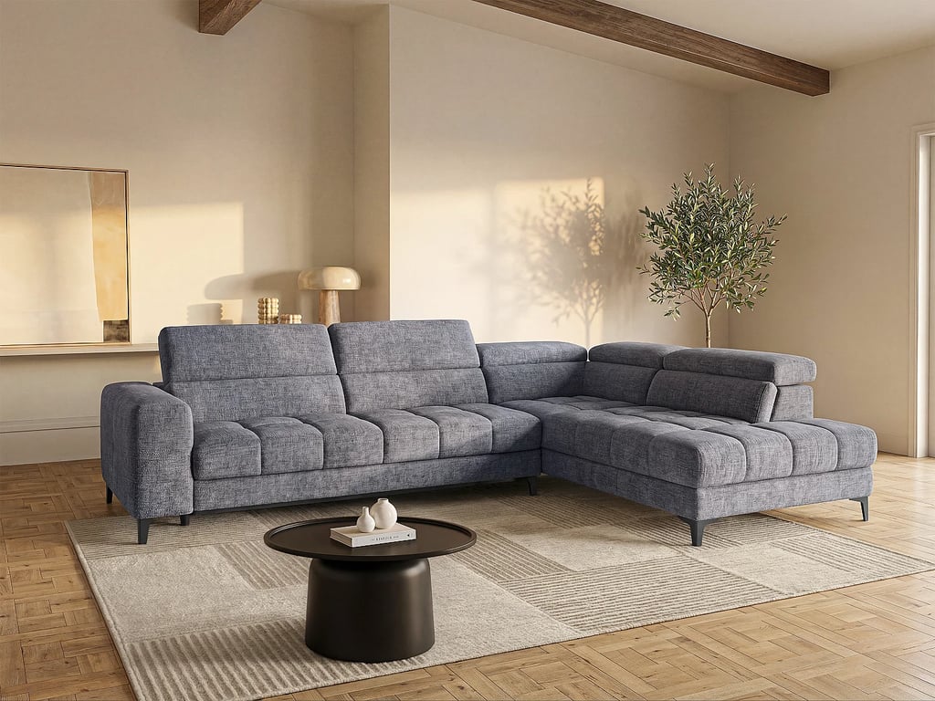 Produit similaire: Moniso canapé d'angle droit 5 places tissu gris relax électrique