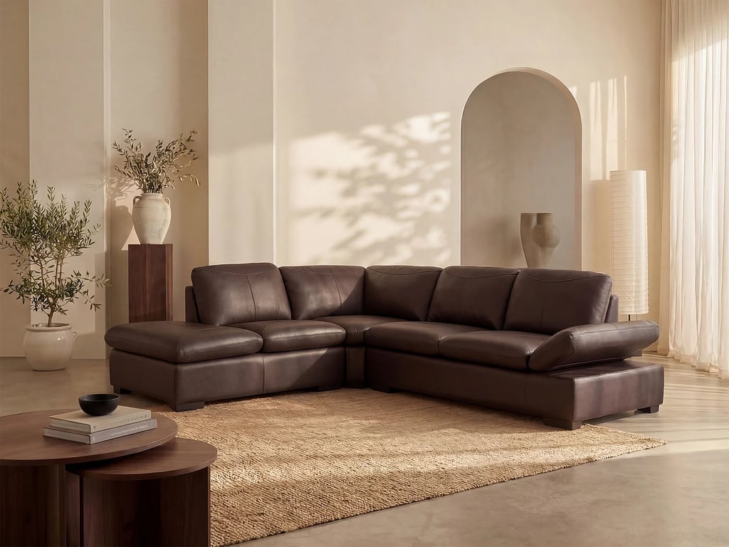 Produit similaire: Onyx II canapé d'angle gauche 5 places cuir marron