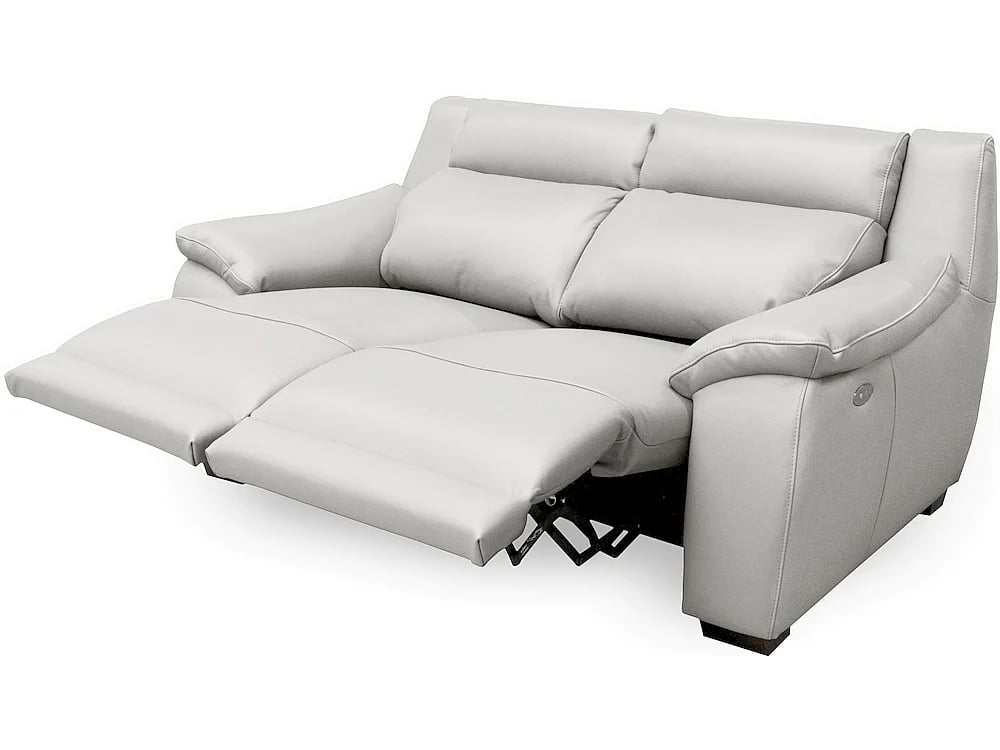 Bern canapé 3 places cuir beige relax électrique - Vue supplémentaire 2