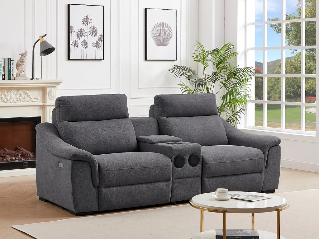Vereto canapé 2 places tissu gris relax électrique - Vue supplémentaire 2