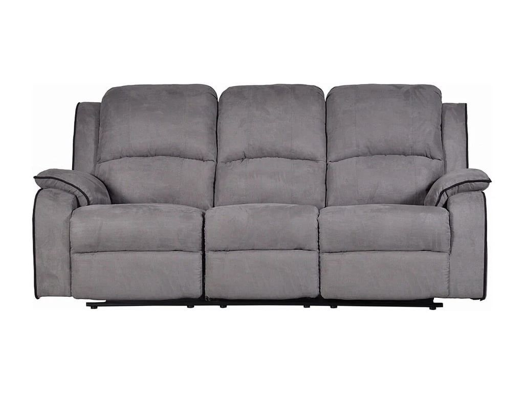 Hernani canapé 3 places microfibre gris relax - Vue supplémentaire 1