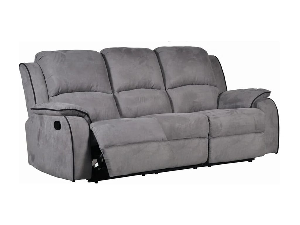 Hernani canapé 3 places microfibre gris relax - Vue supplémentaire 2