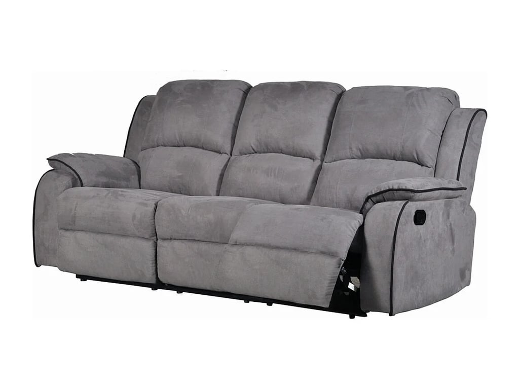 Hernani canapé 3 places microfibre gris relax - Vue supplémentaire 3