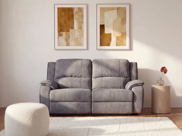 Hernani canapé 2 places microfibre gris relax