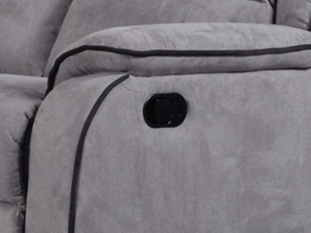 Hernani canapé 2 places microfibre gris relax - Vue supplémentaire 3