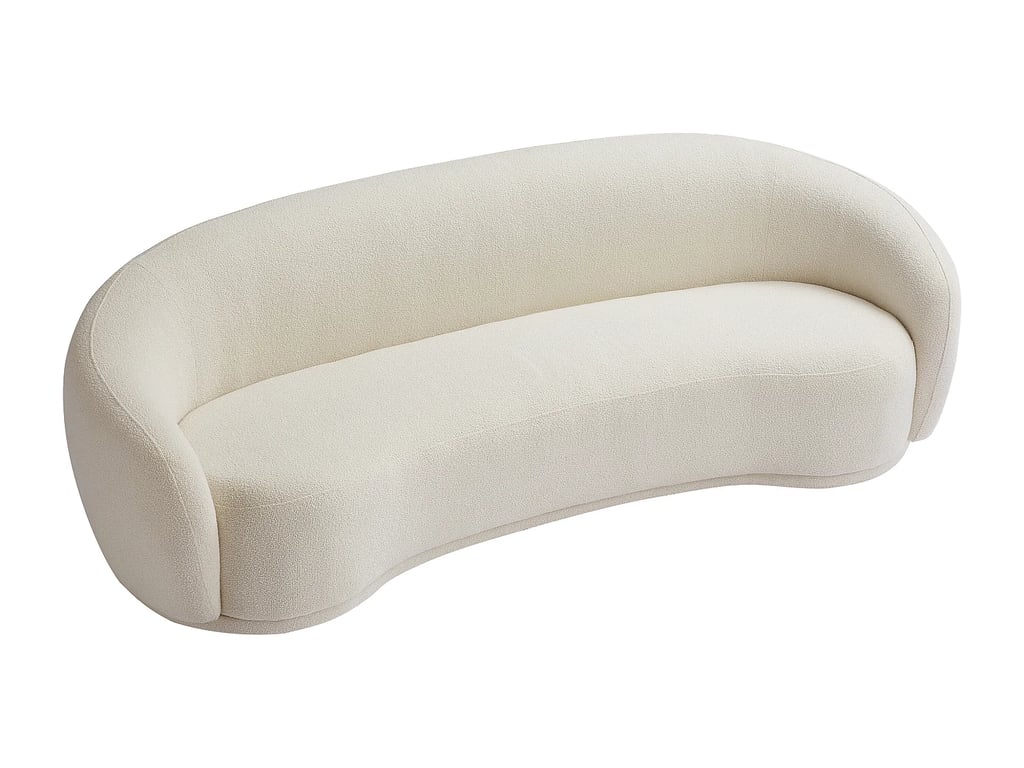 Bovana canapé 3 places tissu bouclette blanc - Vue supplémentaire 3