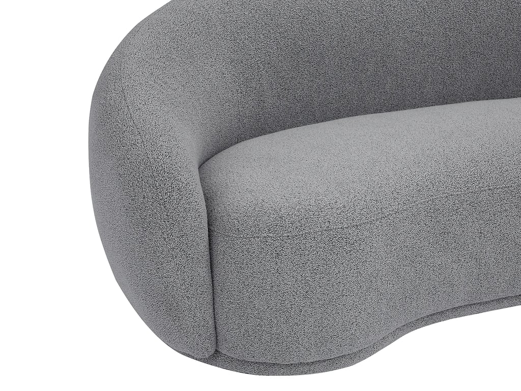 Bovana canapé 3 places tissu bouclette gris - Vue supplémentaire 3