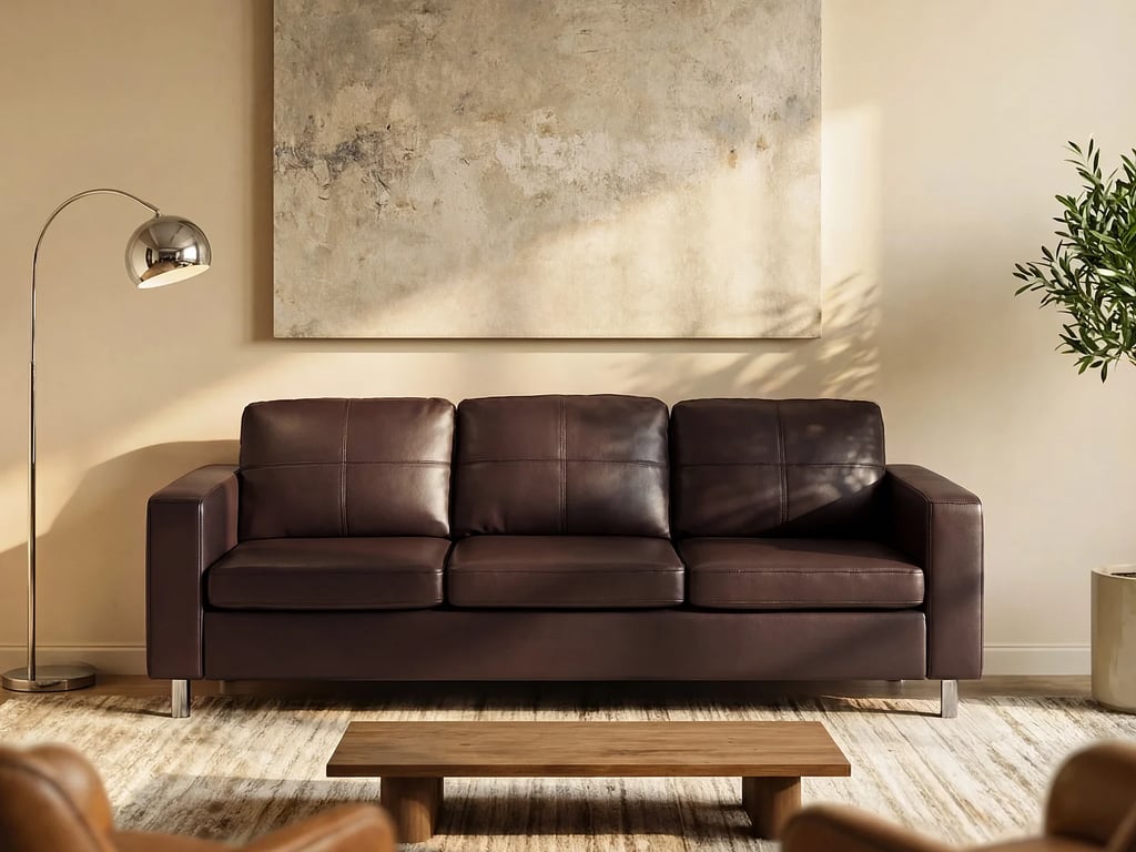 Produit similaire: Ackley canapé 3 places simili marron