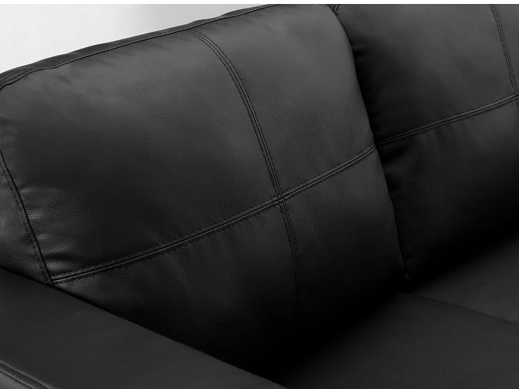 Ackley canapé d'angle réversible 4 places simili noir - Vue supplémentaire 3