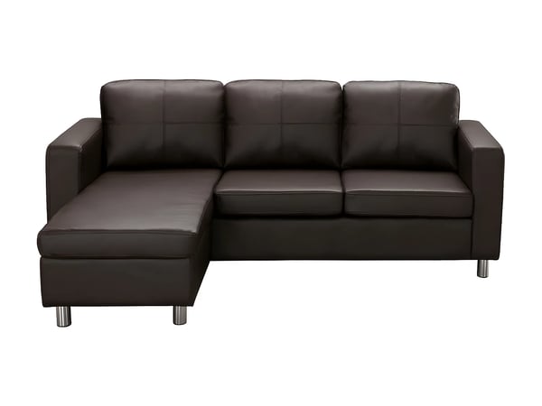 Ackley canapé d'angle réversible 4 places simili marron