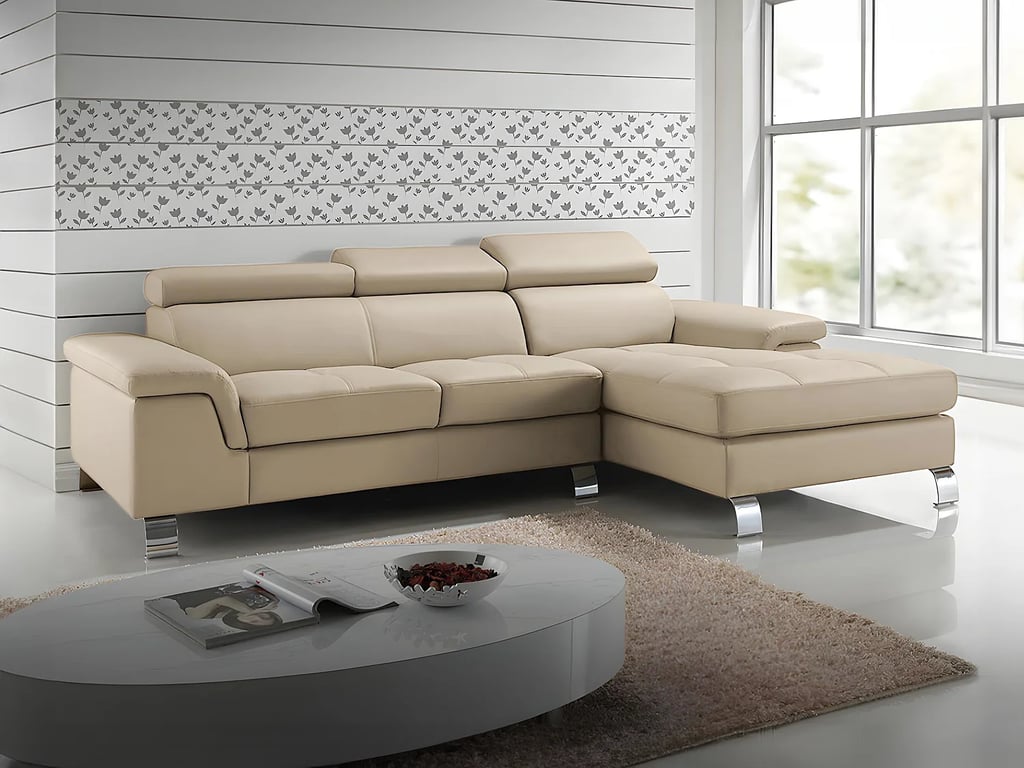 Produit similaire: Mishima canapé d'angle droit 4 places cuir taupe