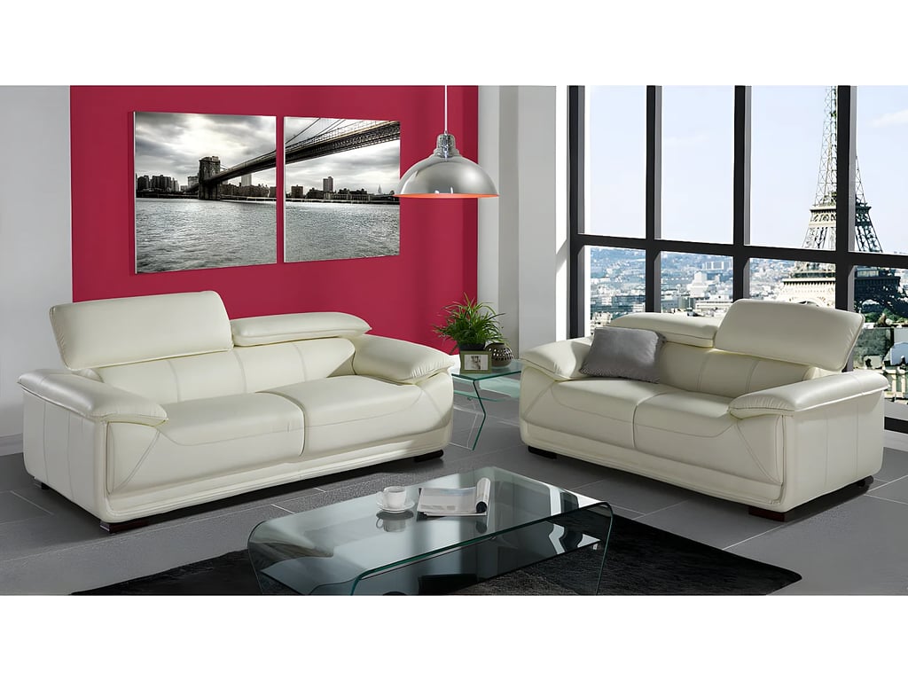 Produit similaire: Macelo canapé 2 places cuir beige