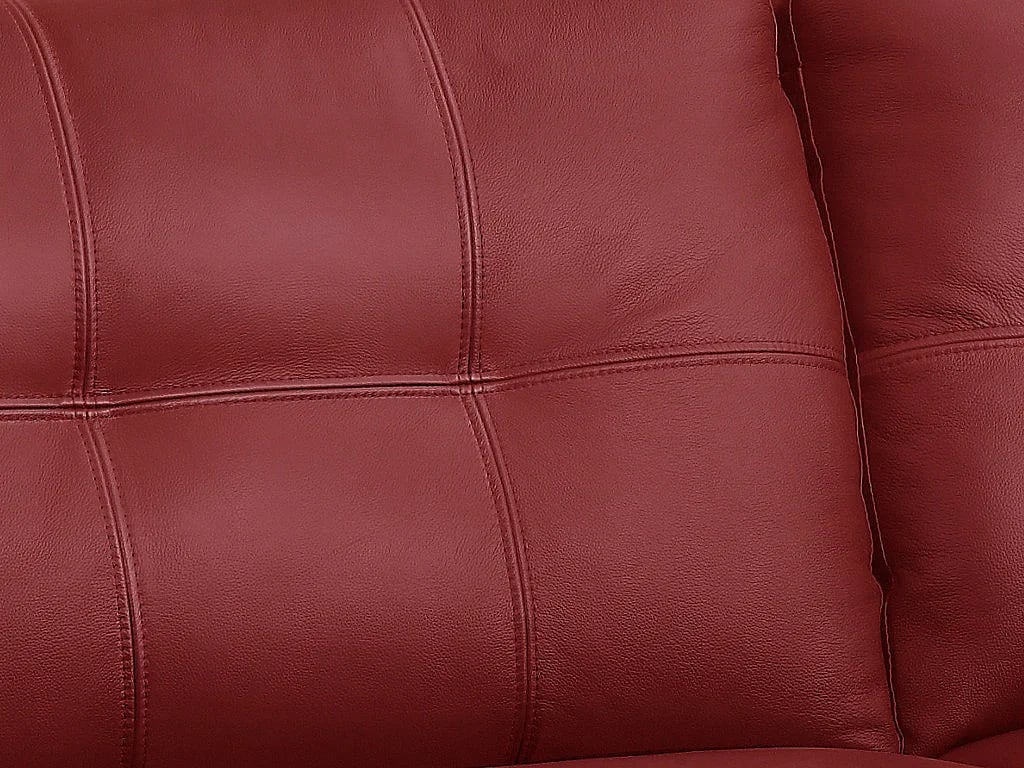 Hazel canapé 2 places cuir rouge - Vue supplémentaire 3