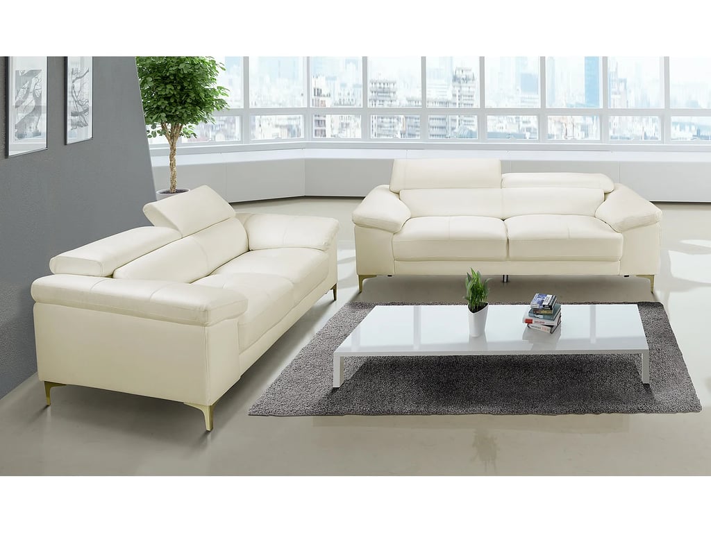 Produit similaire: Solange canapé 3 places cuir blanc