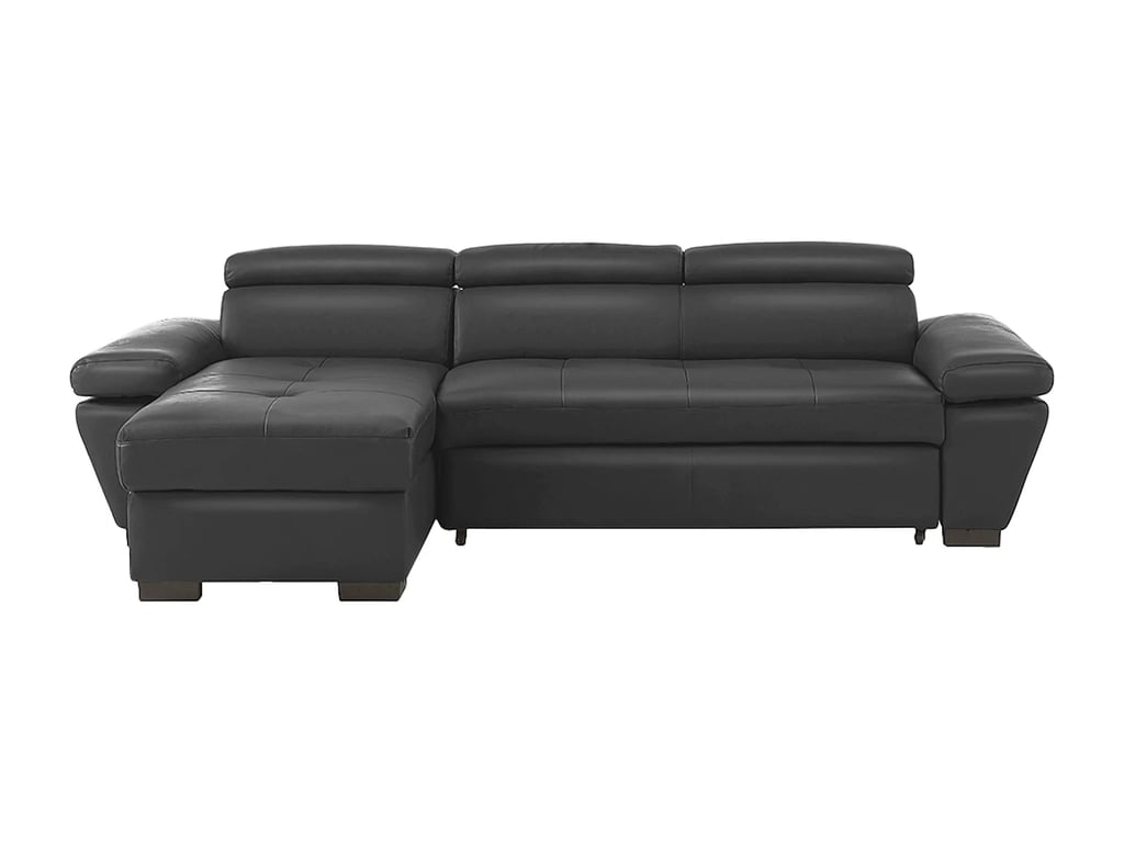 Jonova canapé d'angle convertible gauche 4 places cuir gris - Vue supplémentaire 2