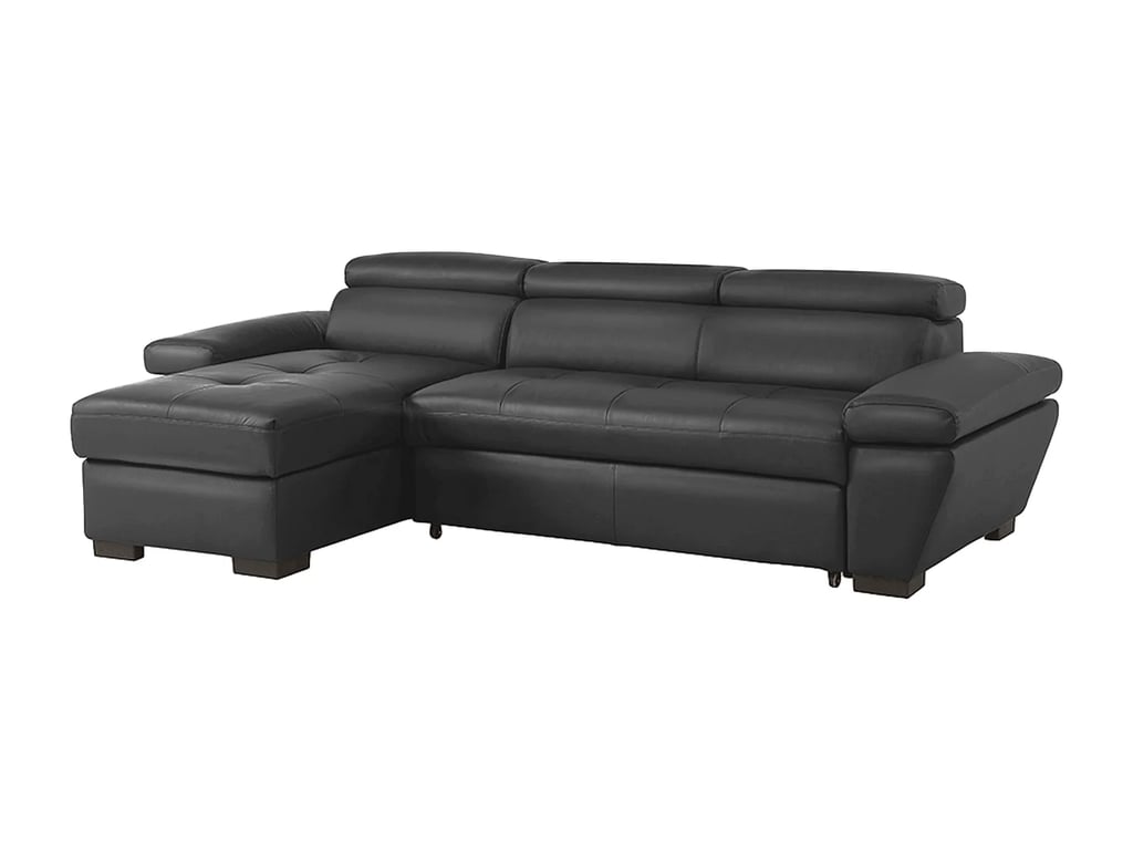 Jonova canapé d'angle convertible gauche 4 places cuir gris - Vue supplémentaire 3