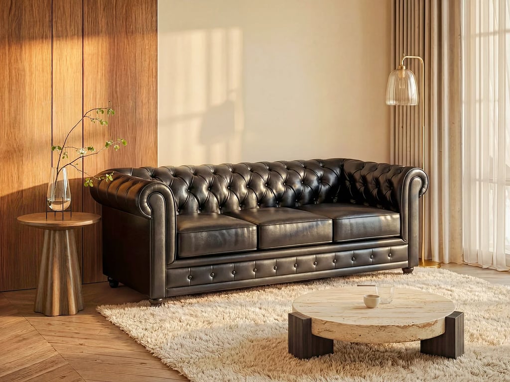 Produit similaire: Chesterfield canapé 3 places simili noir