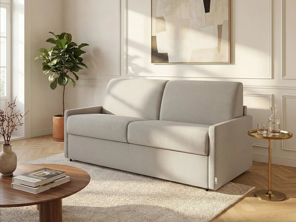 Produit similaire: Calife canapé convertible 4 places tissu beige
