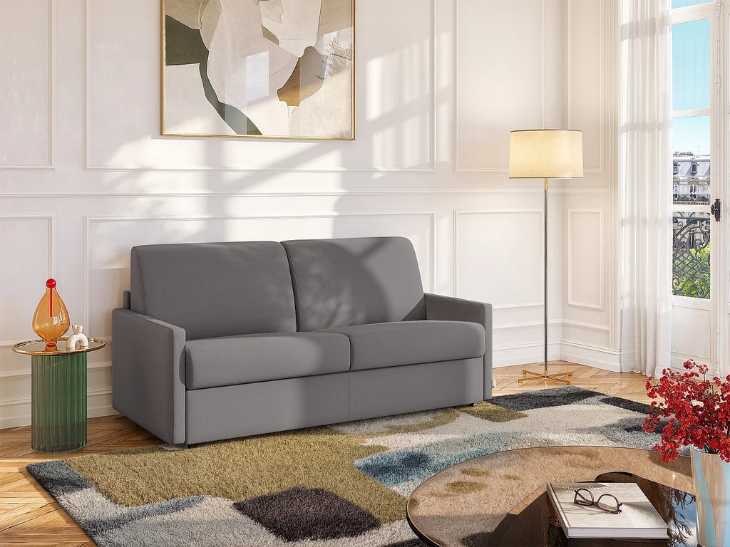 Produit similaire: Calife canapé convertible 3 places tissu gris clair