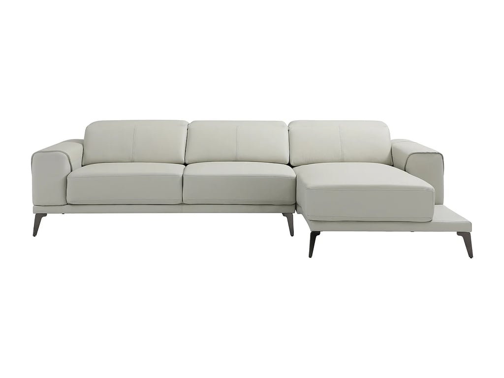Andor canapé d'angle droit 5 places cuir de buffle beige - Vue supplémentaire 2