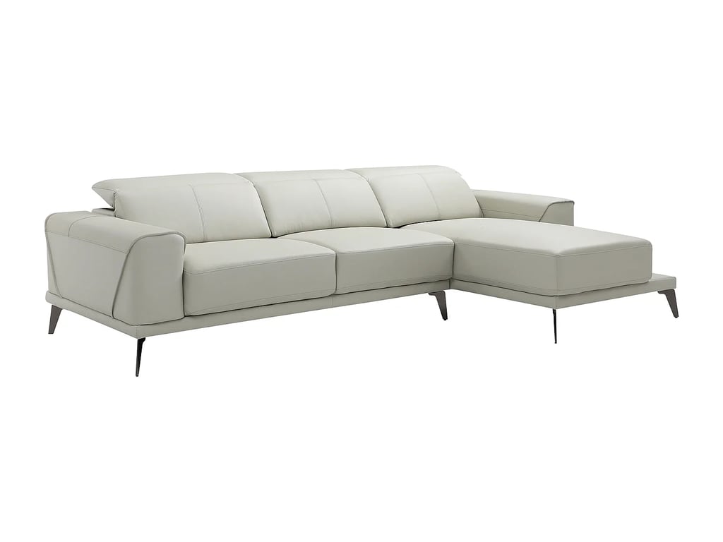 Andor canapé d'angle droit 5 places cuir de buffle beige - Vue supplémentaire 3