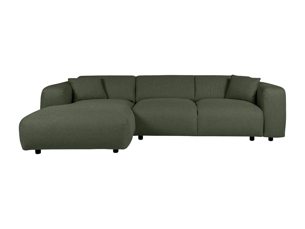 Pogni canapé d'angle gauche 5 places tissu chiné vert - Vue supplémentaire 2