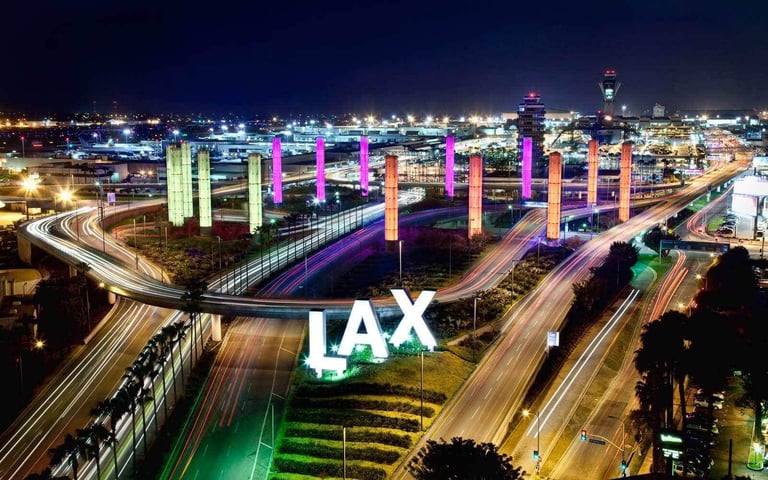 Rosie taxi cab provides airport transportation to and from Los Angeles International Airport LAX
