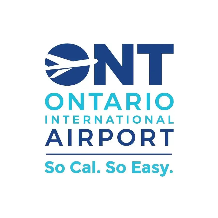 Ontario International Airport is an international airport two miles east of downtown Ontario, in San Bernardino County, California, United States, about 38 mi east of downtown Los Angeles and 18 mi west of downtown San Bernardino