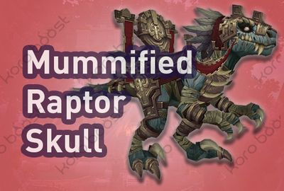 Mummified Raptor Skull Mount Boost