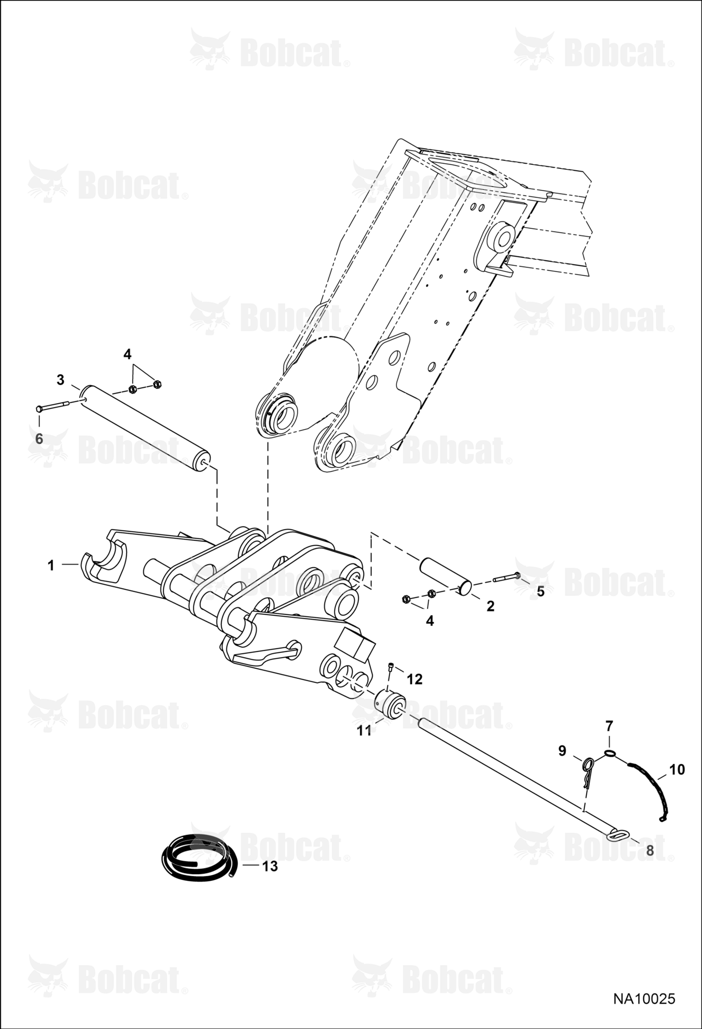 Inner Boom & Attachment Carrier (Original Quick-tach) (Centered On Boom Head)