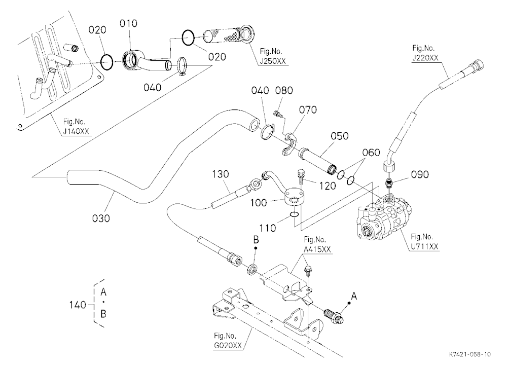 Double Hyd. Pump Kit (Oil Line) (W/G No.V5272) [Op