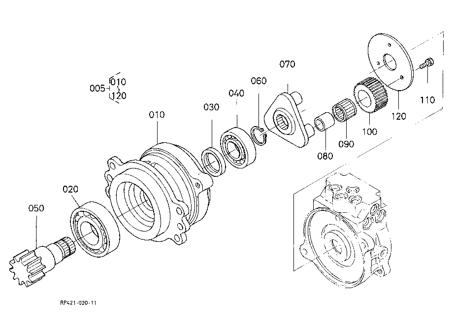 Swivel Motor And Component Parts