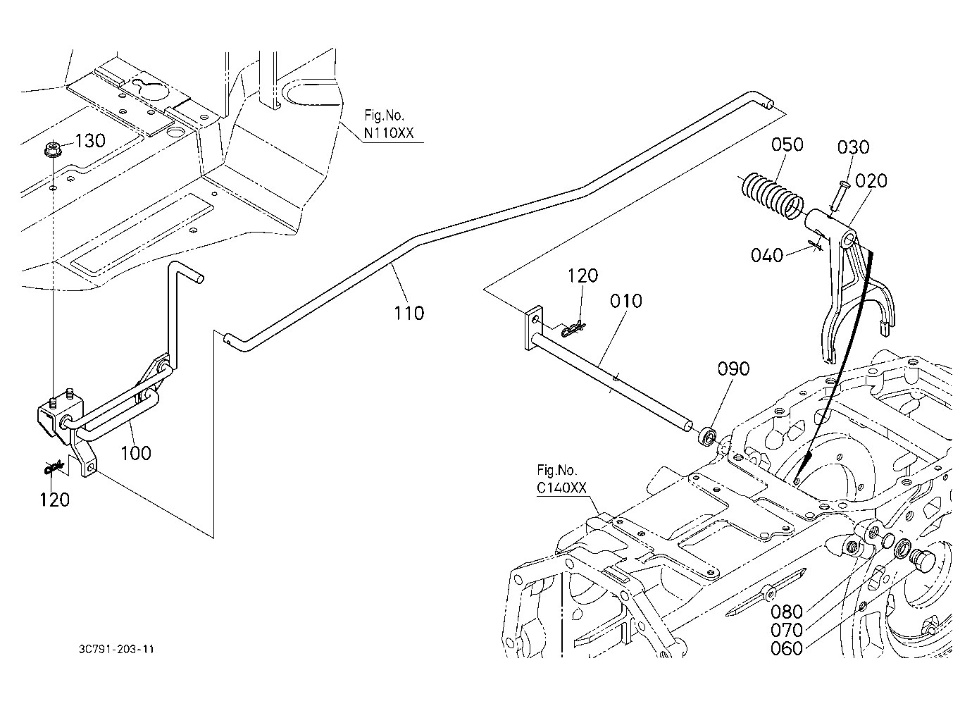 Rear Differential Lock Shift Fork