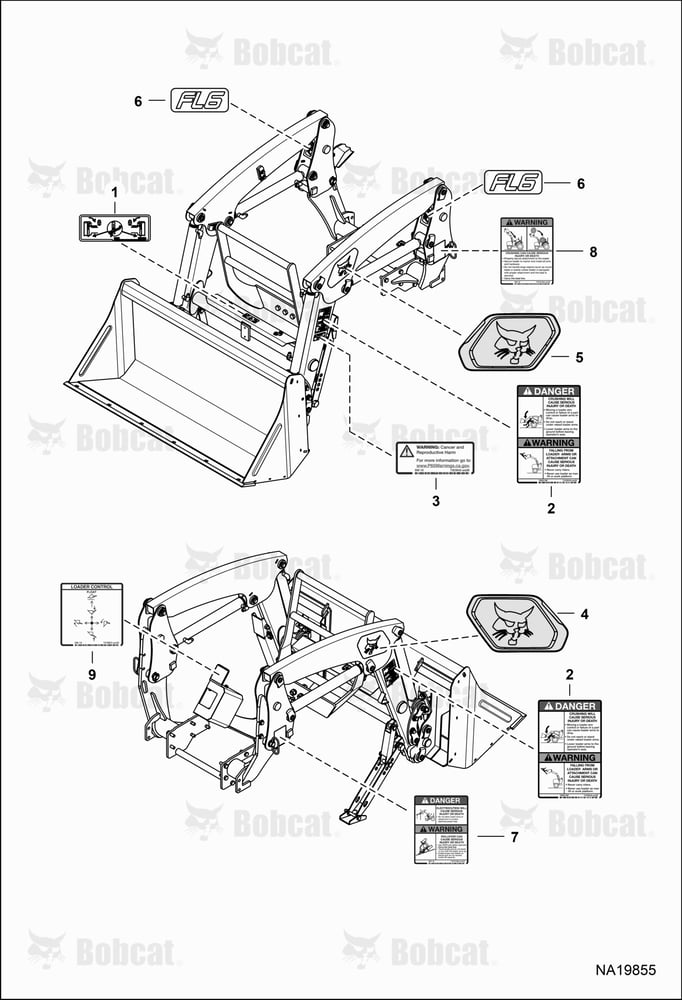 Tractor Loader FL6 (Decals) B4TW00101 & Above