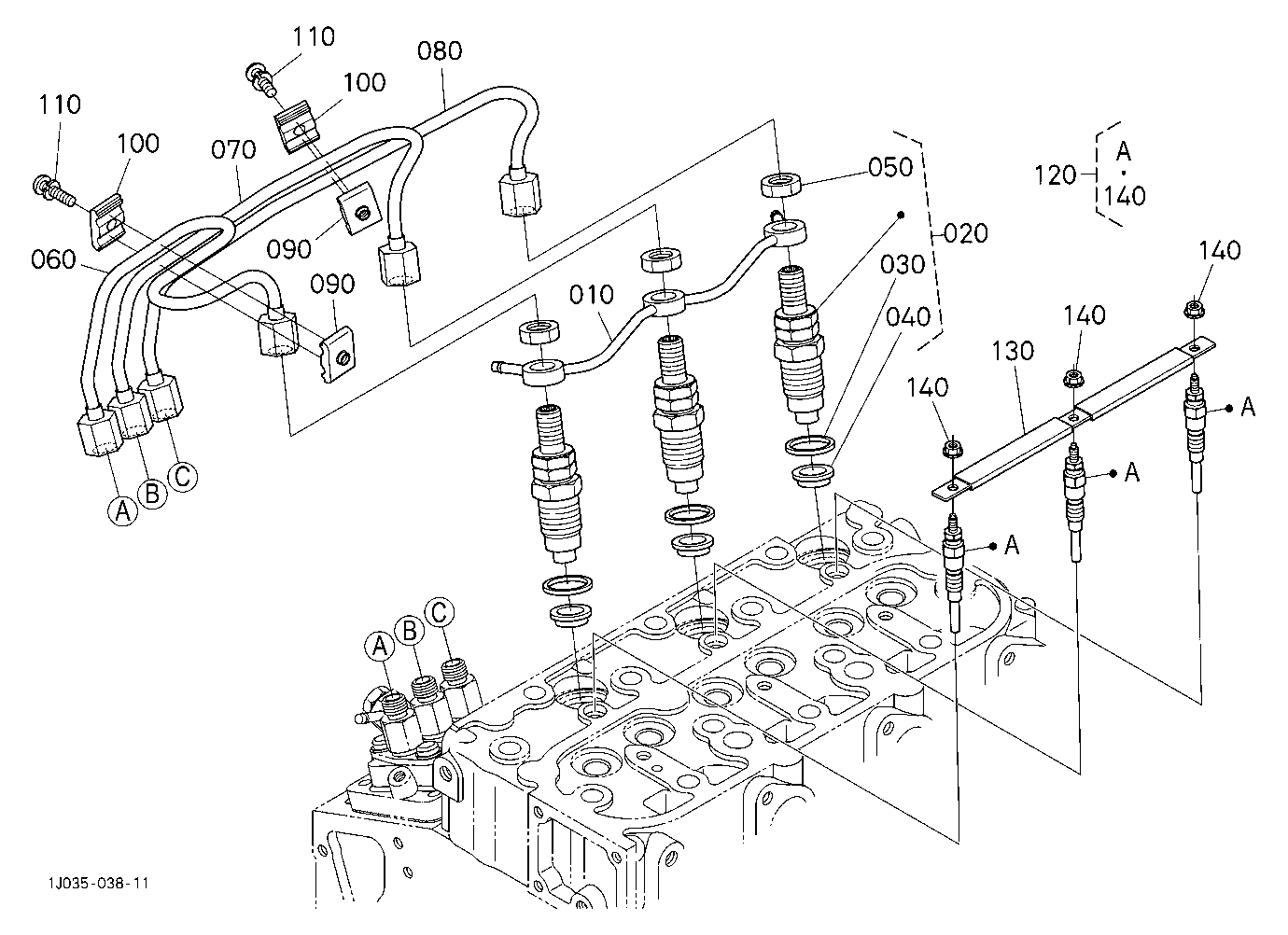 Injector And Glow Plug