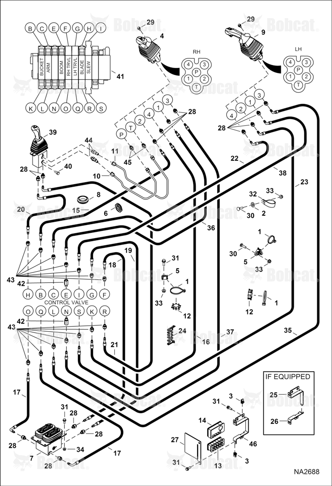 Hydraulic Circuitry (Pilot W/O JPS) B3NT11001 - B3NT13000