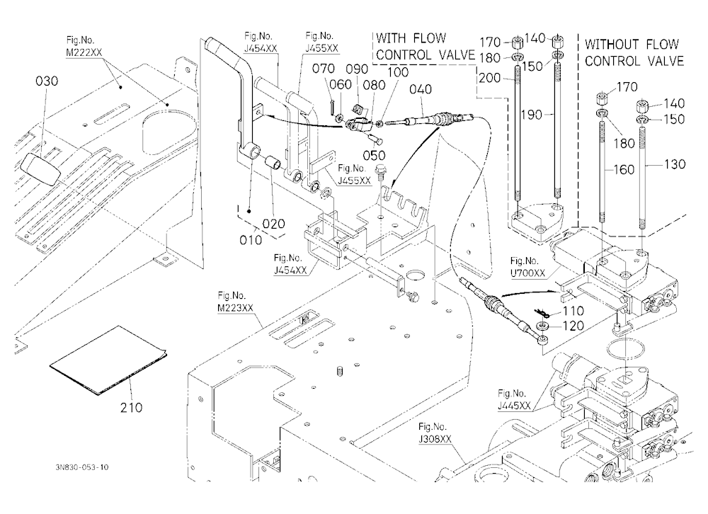 Aux. Control Valve Lever Kit (3Rd) (W/G No. M7653A