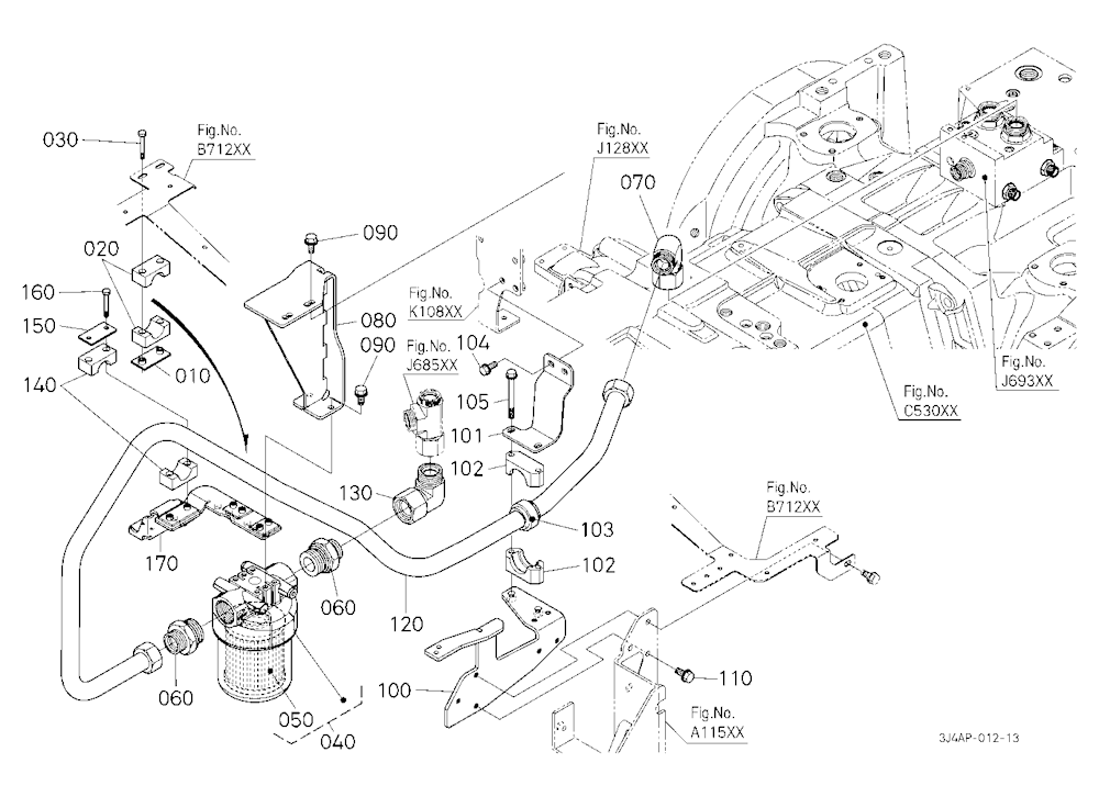 Hydraulic Oil Line (Oil Filter) [With Hydraulic Tr
