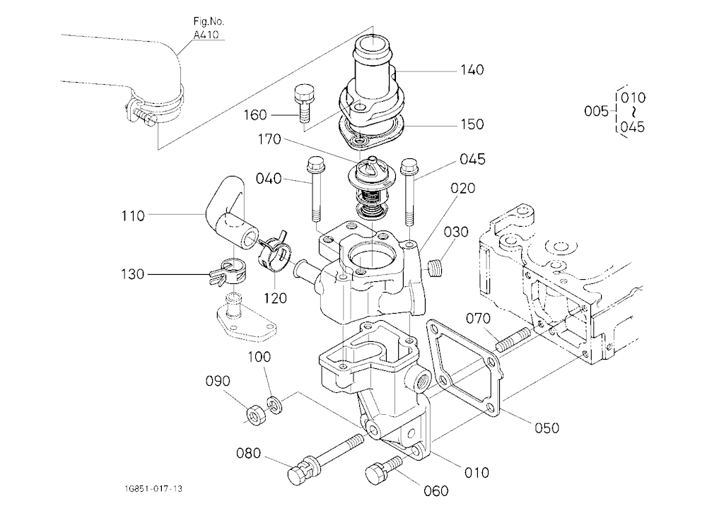 Water Flange And Thermostat