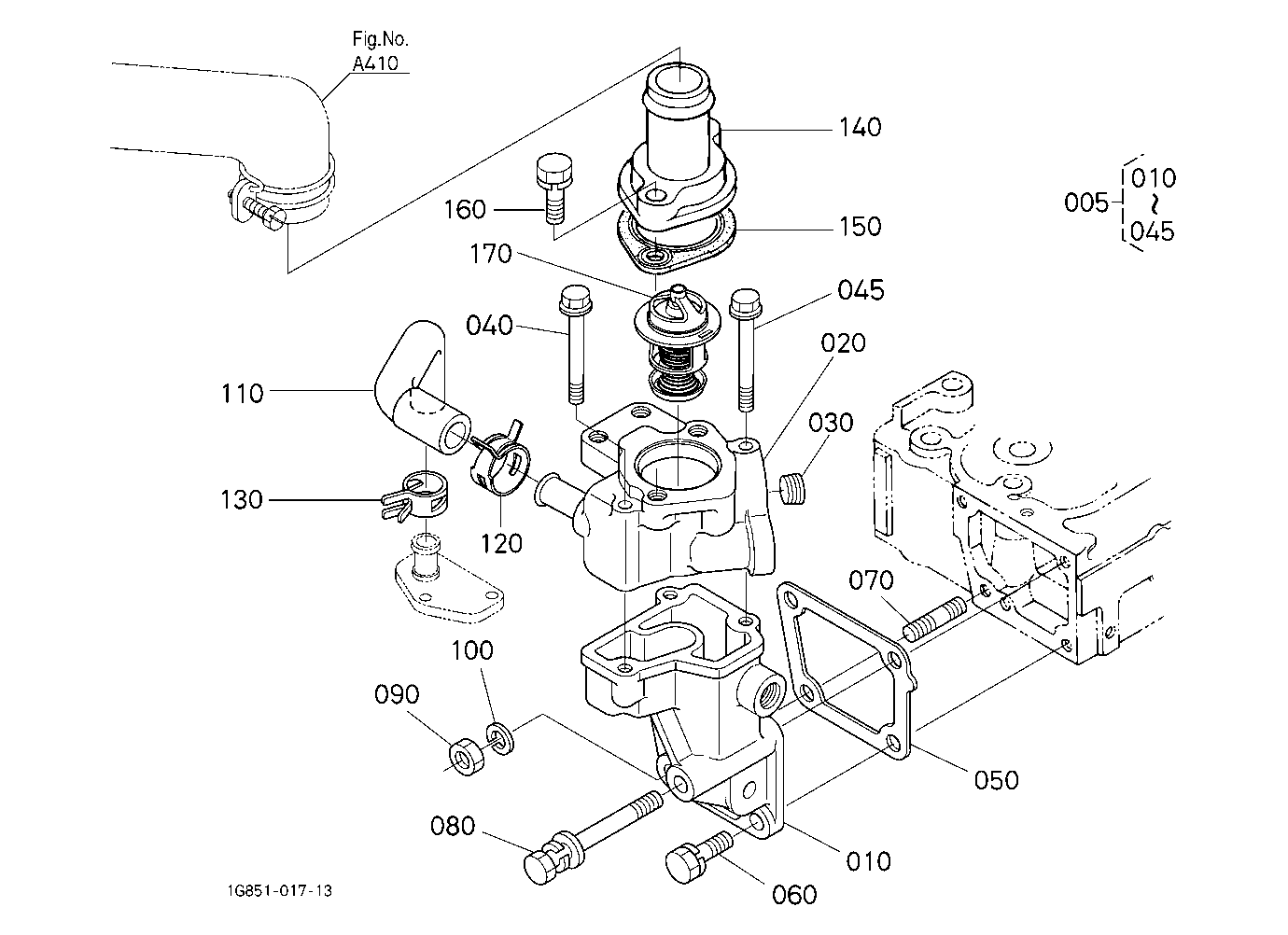 Water Flange And Thermostat