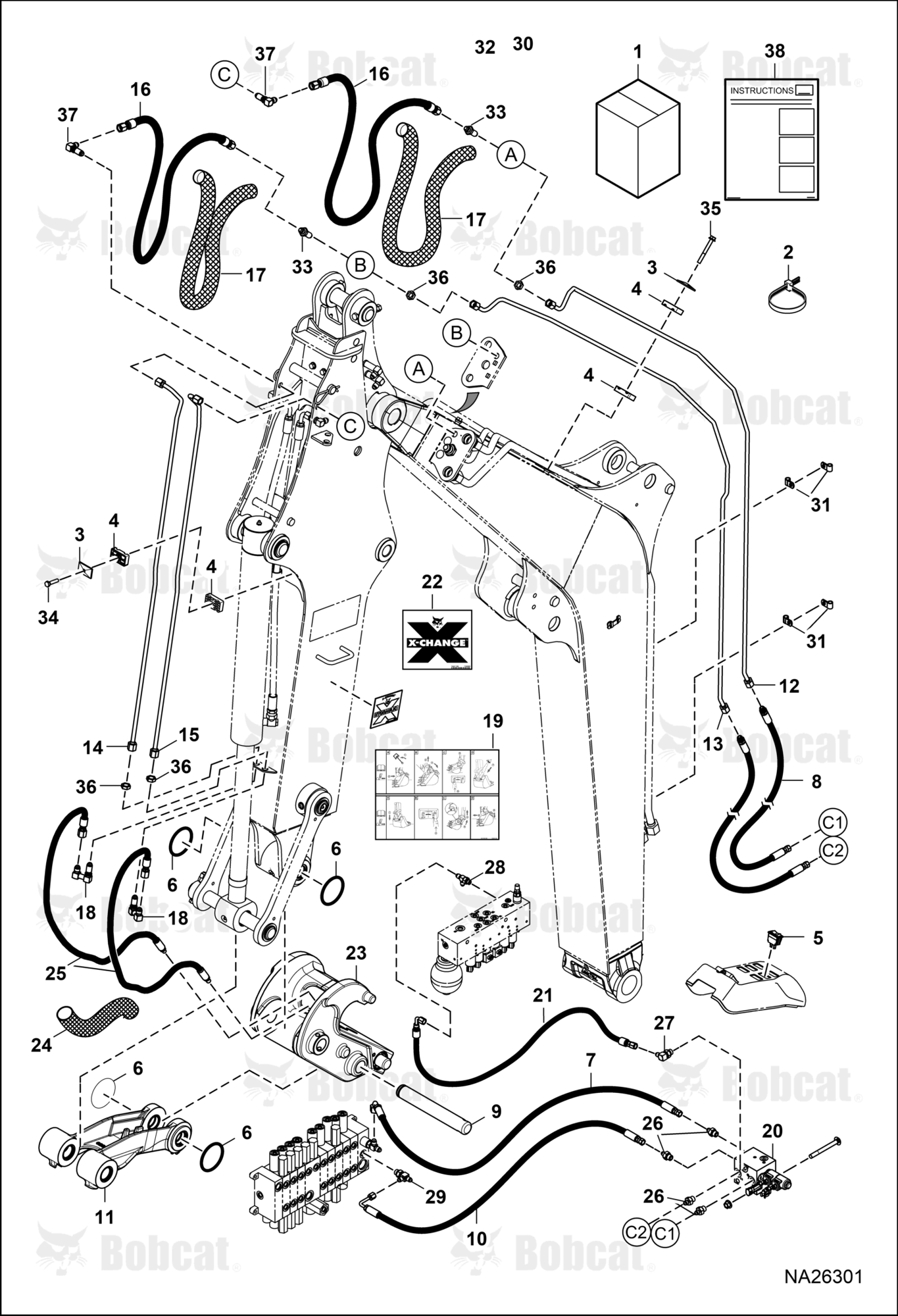 X-CHANGE (Hydraulic) (Manifold) (Extendable Arm) (Kit)