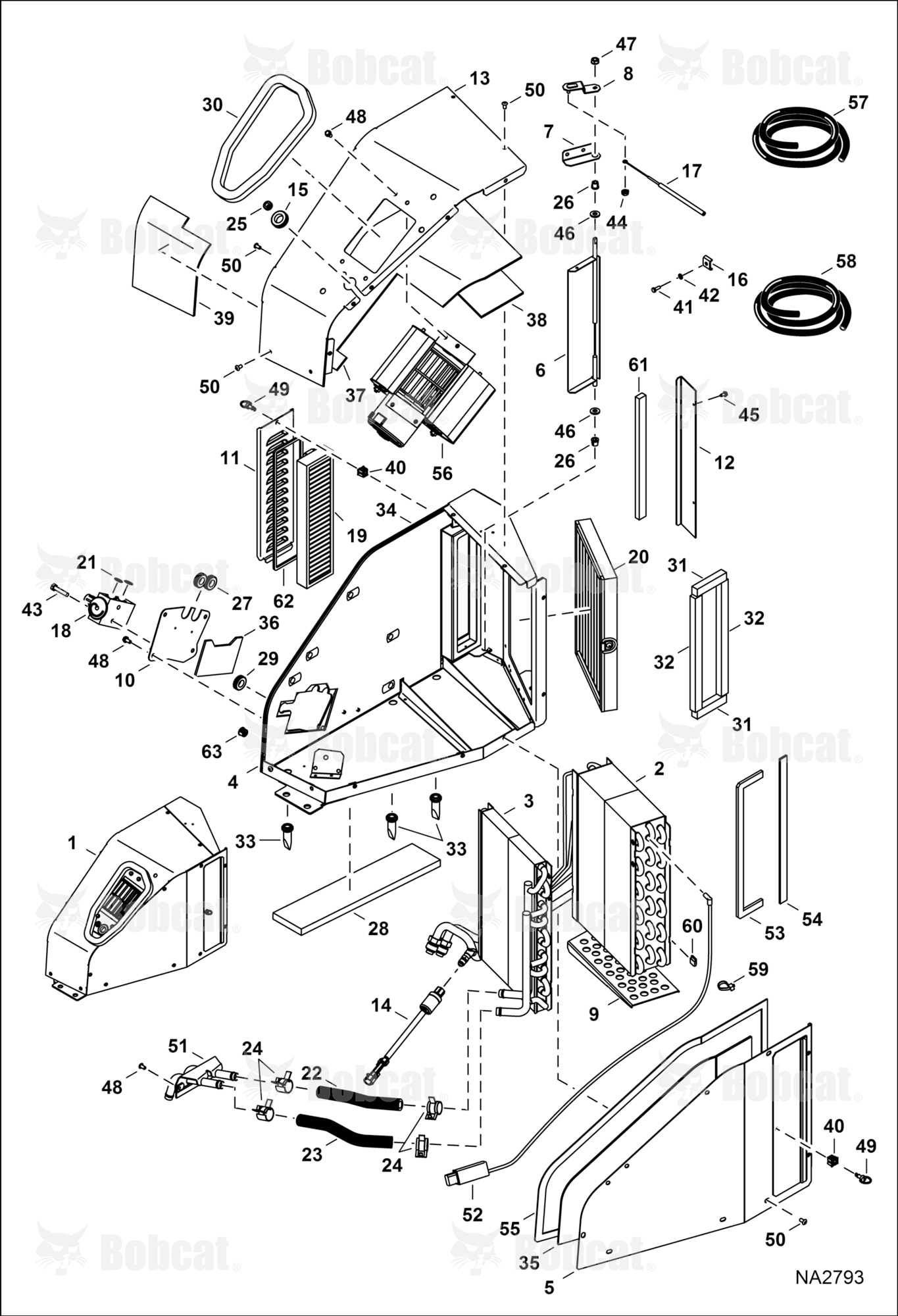 Heater & A/C (HVAC Assembly)  A94H13168 - A94H15757, AC2N13068 - AC2N14114