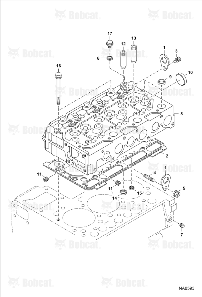 Cylinder Head (Blue) (Engine Serial # D1703-B******)
