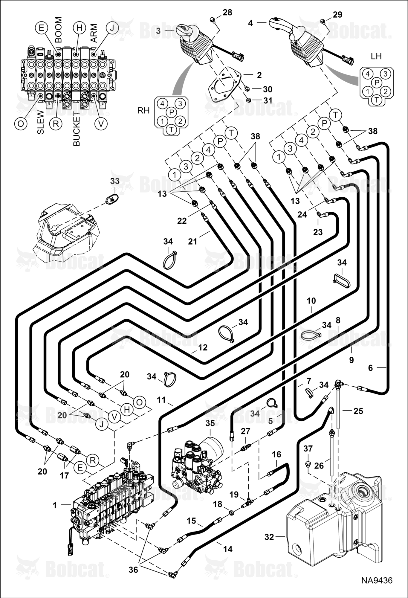 Hydraulic Circuitry (Pilot) (EH Controls) (EUR)