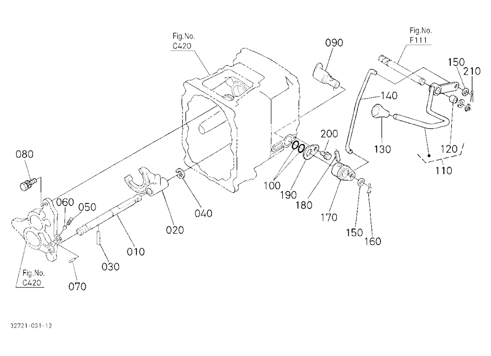 Pto Gear Shift Lever